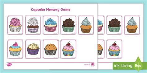 FREE Cupcake Memory Game Professor Feito Twinkl