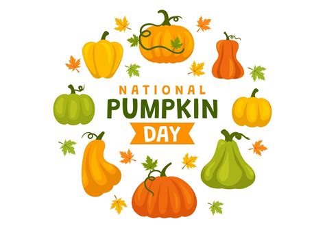 National Pumpkin Day Vector Illustration On 26 October With Cute