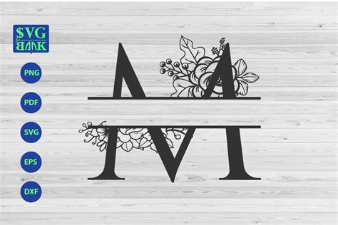 Floral Letter M Svg - Goimages Super