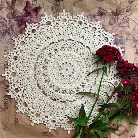 Crochet Lace Round Doily Eco Friendly Shabby Chic Wedding Etsy