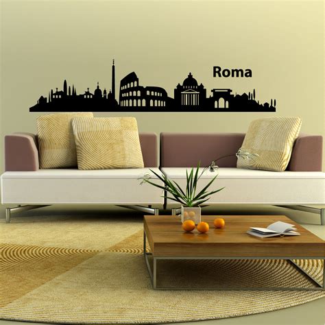 Stickers Muraux Pays Et Villes Sticker Rome Skyline 2 Ambiance