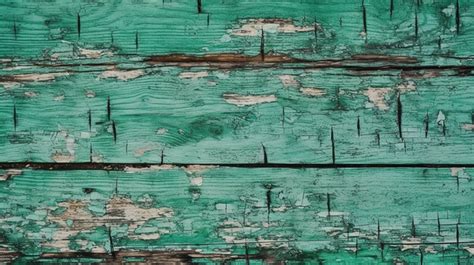 Vintage Green Paint Texture On Weathered Wooden Board Background Wood