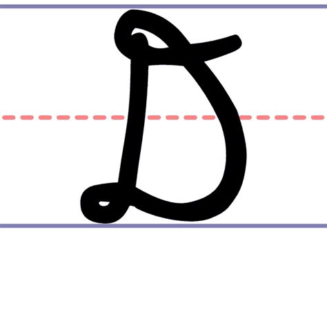 How To Write A Cursive Uppercase D