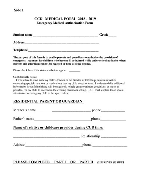 Fillable Online Ccd Medical Form Fax Email Print Pdffiller