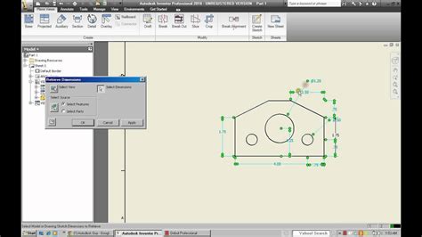 Autodesk Inventor Tutorial Creating A Drawing Youtube