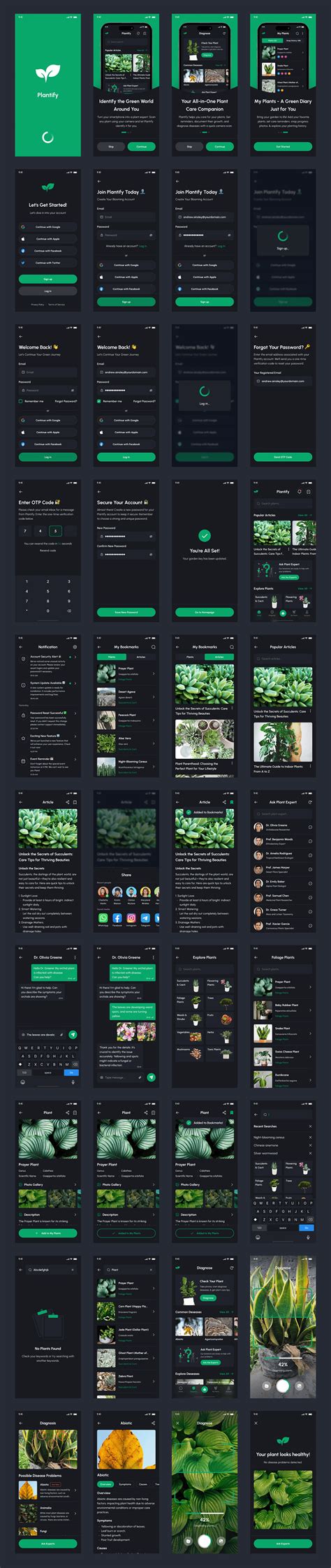 Plantify Plant Care And Identifier App Ui Kit Behance