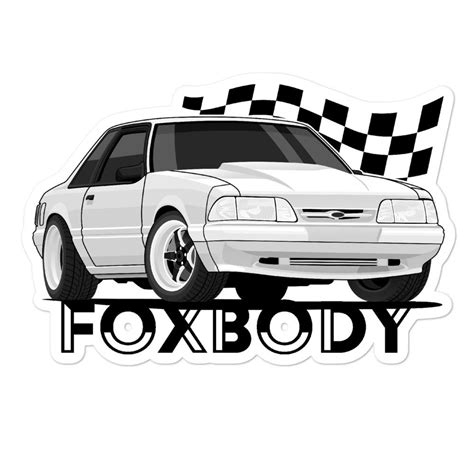 Mustang Sticker Set De 3 Mustang Foxbody 3ª Generación Fox Etsy