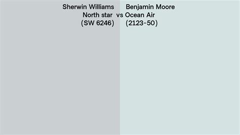 Sherwin Williams North Star SW 6246 Vs Benjamin Moore Ocean Air 2123