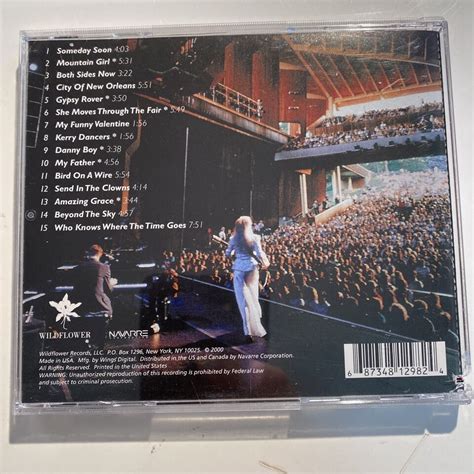 Judy Collins Live At Wolf Trap By Judy Collins Cd Nov 2000 H2991