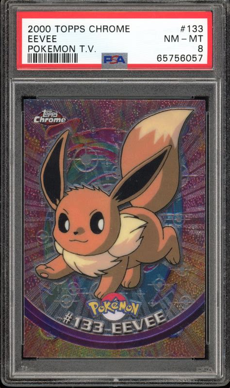 Pokemon Topps Chrome Eevee 133 Psa 8 Da Card World