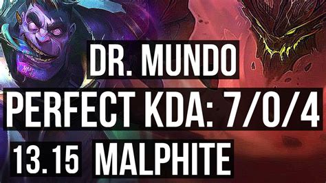 Mundo Vs Malph Top 7 0 4 Rank 6 Mundo Godlike Euw Grandmaster