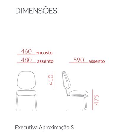 Cadeira Executiva base S Premium Tekmóveis Loja de Móveis para