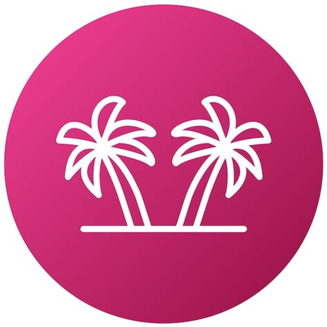 Diseño vectorial del estilo del icono de la palmera Vector Premium