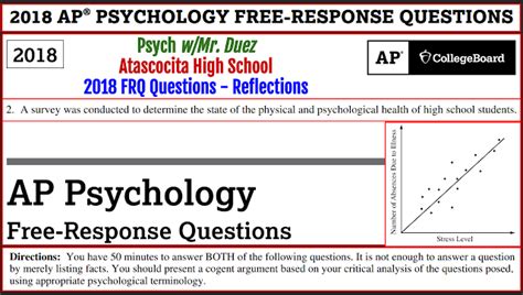 Ap Psychology Ahs Frq