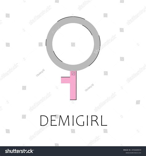 Demigirl Vector Symbol Icon Gender Identity Stock Vector Royalty Free