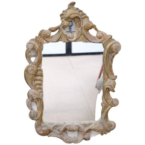 Continental Carved Giltwood Framed Wall Mirror H63cm