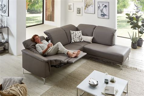 Carina Polstermöbel 1210 Ecksofa dunkelgrau | Möbel Letz - Ihr Online-Shop