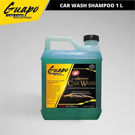 Guapo Car Care Superior Car Shampoo W Carnauba Wax Motor Wash Shampoo W Wax Shampoo W Wax 1