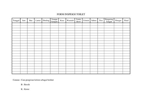 Pdf Form Inspeksi Toiletpdf Dokumentips