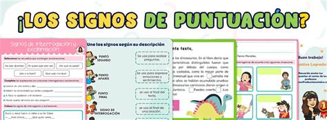 Signos De Puntuación Materiales Para Usarlos Adecuadamente