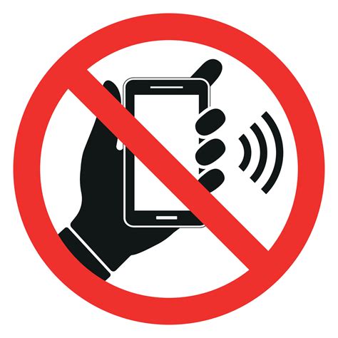 Mobile Phone Prohibited Sign 12933740 Vector Art At Vecteezy