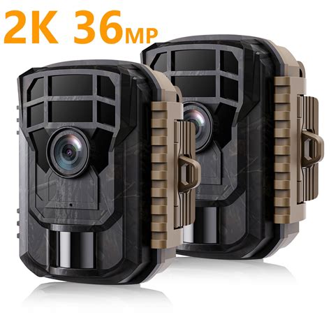 CAMPARK 2 Pack Trail Camera 36MP 2K Game Hunting Deer Camera Night