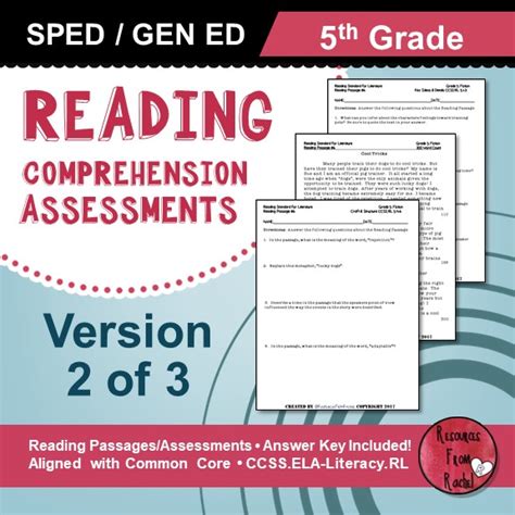 5th Grade Reading Worksheets Answer Key