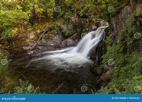 River Nearby Devils Bridge Falls Flows Through Woods Long Exposure
