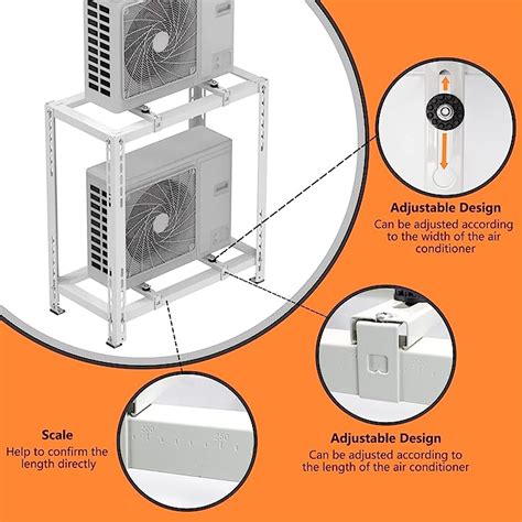 Double Levels Floor Stand Air Conditioning Bracket Mini Split Ac Ground