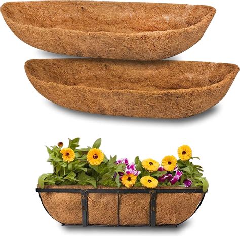 24 Inch Trough Coco Liner Wall Planter Replacement Liners For Window Box Wall Hanging Basket2