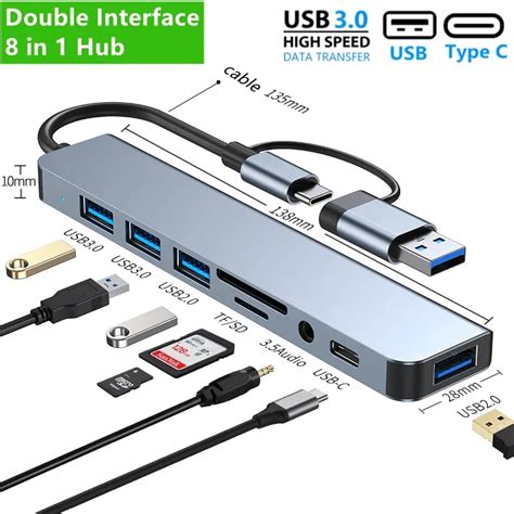 In Port Usb C Expander Usb Hub Type C Splitter Type C