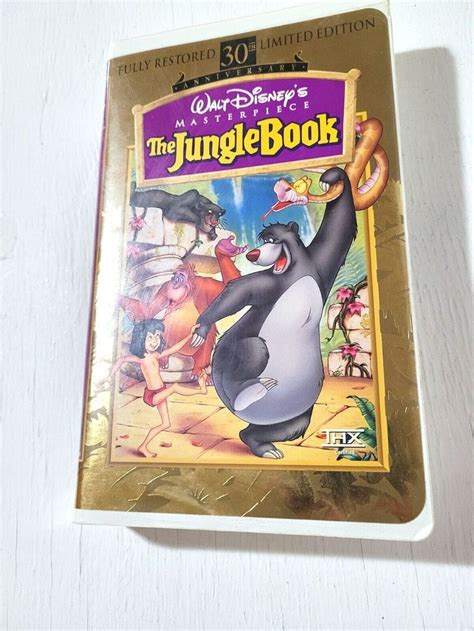 The Jungle Book Disney Vhs Movie Th Anniversary Masterpiece