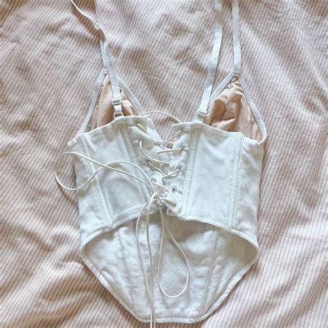 Glassons White Lace Corset Size Aus Us Fits Depop