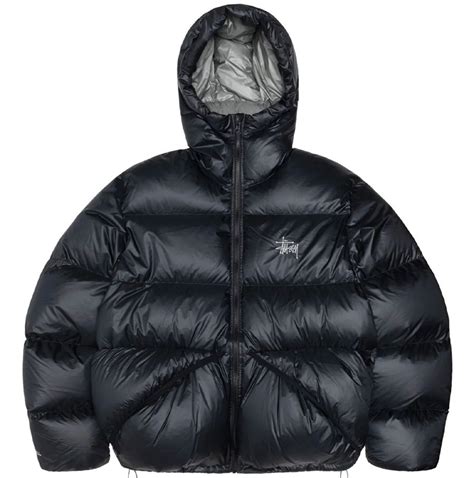 Áo Stussy Down Parka Micro Ripstop Phantom Black 115685 Jordan 1