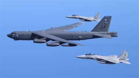 Wallpaper Boeing B 52 Stratofortress Mcdonnell Douglas F 15 Eagle Military Aircraft Jet