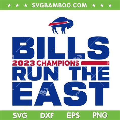 Bills 2023 Champions Run The East SVG