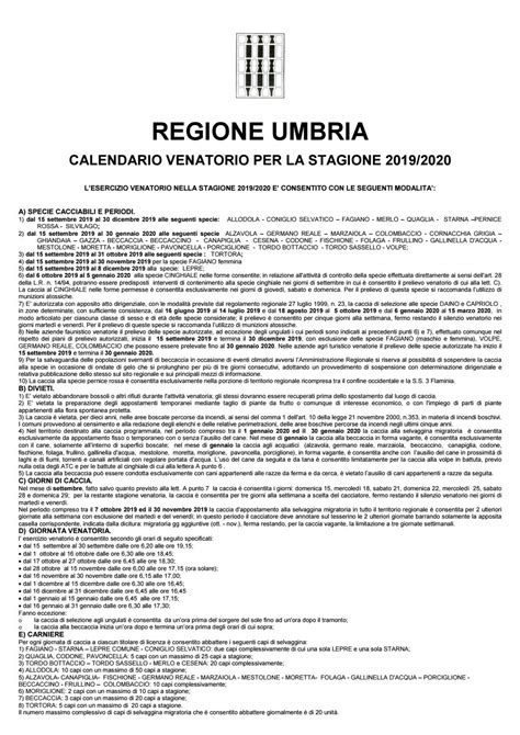 Calendario Venatorio Umbria By Umbria Issuu