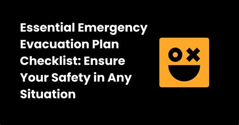 Emergency Evacuation Plan Checklist Checklistgg