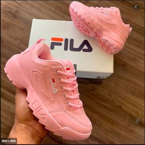 Tenis Casual Fila Disruptor 2 Cores Branco E Nude OFERTA Shopee