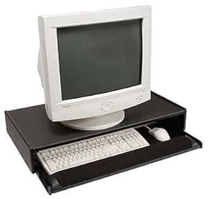 Amazon.com: Computer Monitor Stand with Keyboard Tray - 27" (Black) (4. ...