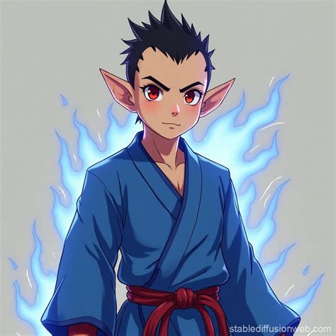 Elf Monk With Energetic Vibe Stable Diffusion Online
