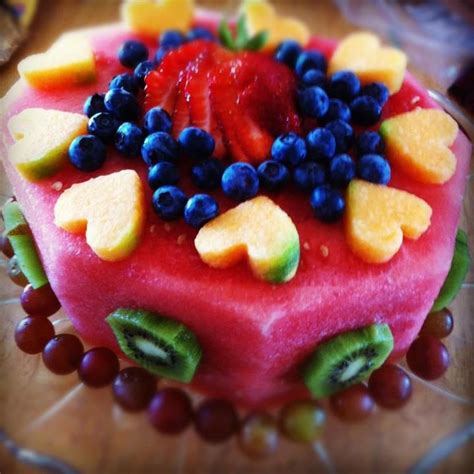 Fresh Fruit Birthday Cake