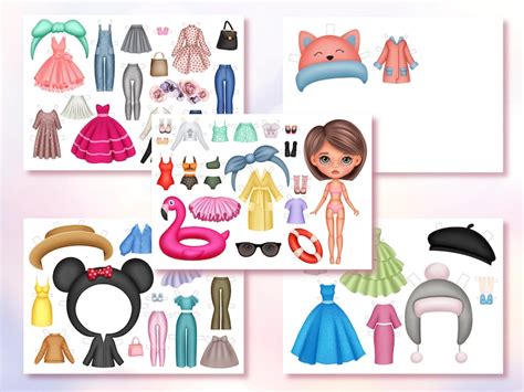 Paper Doll Blythe Printable Activity Craft Paper Outfits Digital Pdf