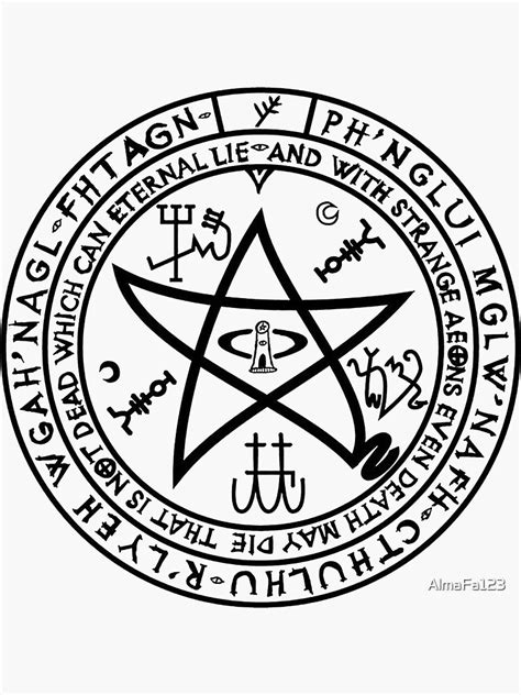 Cthulhu Sigil Sticker For Sale By Almafa123 Redbubble
