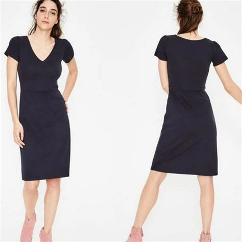 Boden Versatile Penelope Jersey Fit And Flare Dress Nav Gem