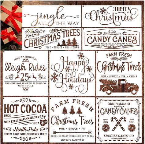 Amazon Pieces Large Christmas Stencils For Painting On Wood