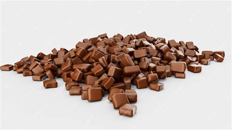 Premium Photo Pieces Of Chocolate Isolated On White Background