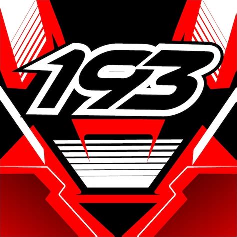 Premium Vector | A red and black background with the number 193 on it