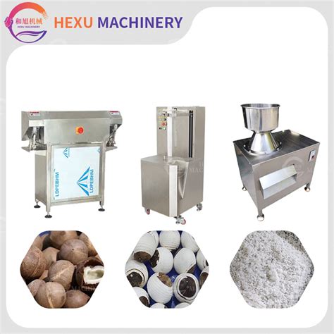 Automatic Coconut Grinding Machine Coconut Shelling Peeling Coconut