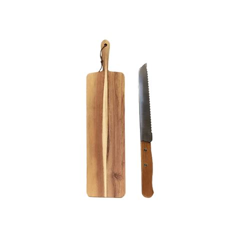 Tabla Para Picar De Madera Con Cuchillo 8pulg